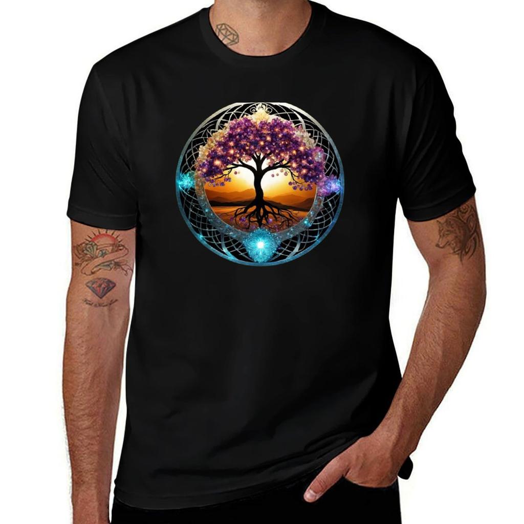 Luminous Spectrum Tshirt Summer Print Short Sleeve Tee