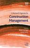 The A Research Agenda for Construction Management Book