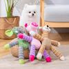 Durable Corn Fleece Animal Squeaky Toys for Dogs Chew Resistant Plush Elephant Bear Pig Pet Toys Interactive Play Biting Toys