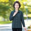 New Long-Sleeve Cotton Plaid Shirt for Women Aged 50-60