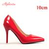 Fashion Aphixta 10cm Heels Women Pumps Shoes Pointed Toe Bling Gold Patent Leather Sexy Wedding Party Official Shoes Woman Big Size 48
