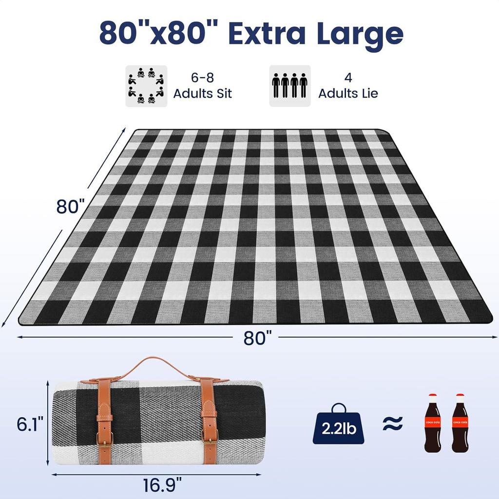Extragroße Picknickdecken TragbarUnd WasserdichtSanddichtFaltbare Outdoor-Decke Mode Praktische Matte Tasche Picknickdecke