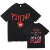 BABYMONSTER PSYCHO T-shirt 100% Coton T-shirt Graphique Hauts Tendance T-shirts Manches Courtes Col Rond Unisexe Confort Vêtements Doux