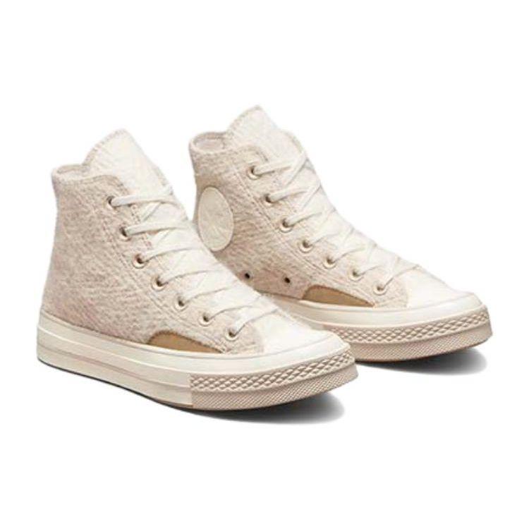 Converse Chuck 1970S Cozy Utility Trendy Versatile Breathable Lightweight High-Top Canvas Shoes Unisex Sneakers Beige A01338C