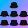 LED Foldable Fisherman Hat Light Up Breathable Unisex Headwear For Hiking Vacations Daily Use