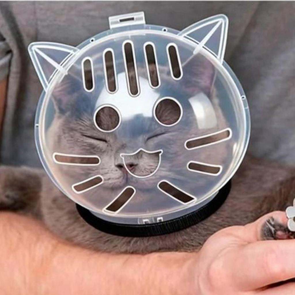 Cat Bubble Muzzle Pet Grooming Cover Accessory Anti-bite Anti-Licking Cat Space Hood Breathable Helmet Face Cover Cat Hood