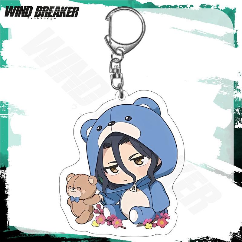 

Anime Wind Breaker NEW Acrylic Keychain Lovely Bag Charms Girls Pendant Llavero Kingring Key Ring Fashion Collection Original 6 cm