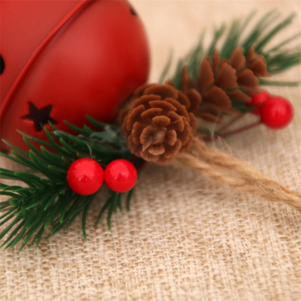 5PCS Christmas Bells Hanging Decoration Set Easy Installation for Door Porch Window Christmas Tree Decoration