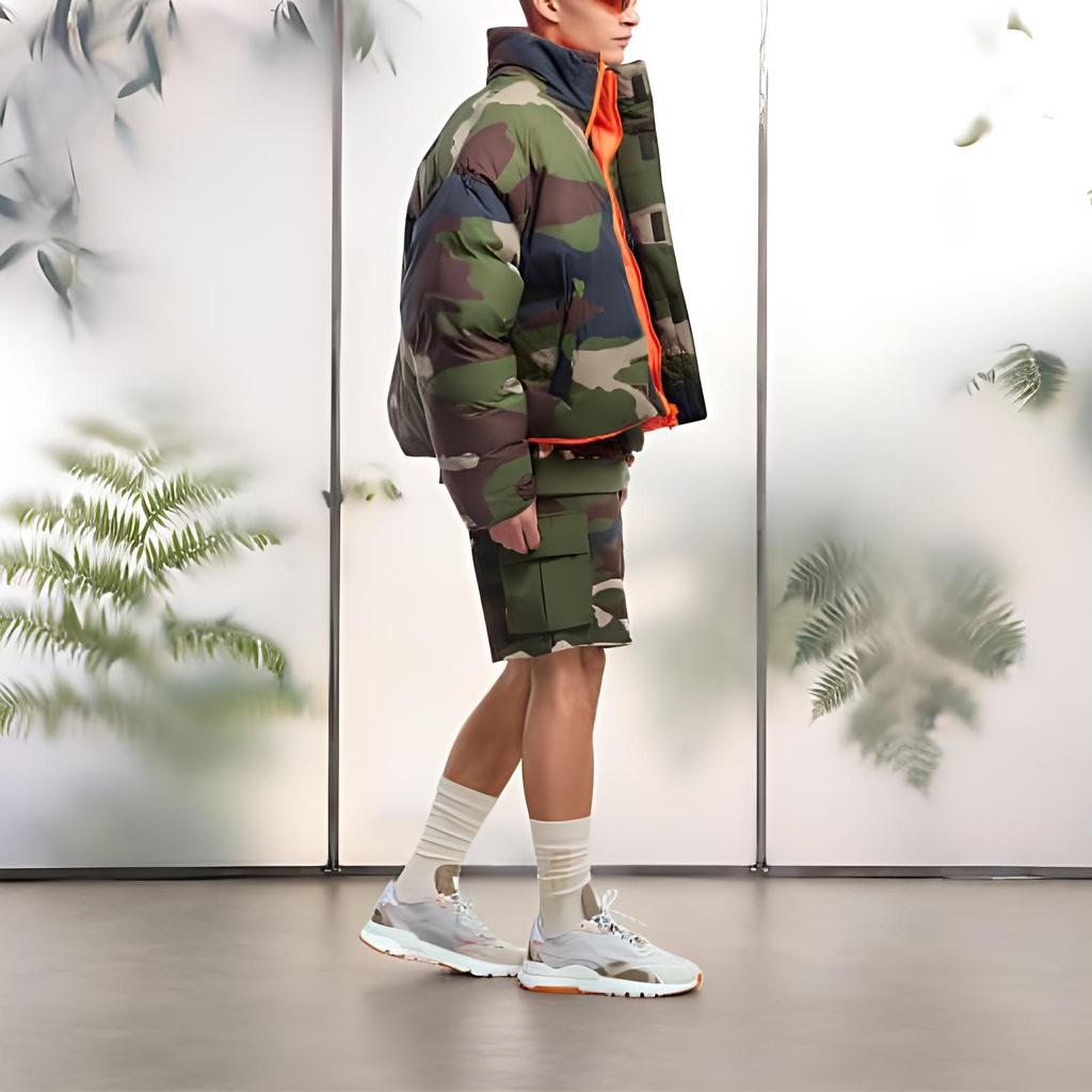 Ivy Park X Adidas SS23 Camouflage Reversible Nylon Cotton Jacket Unisex Outerwear Military-Green HZ2321