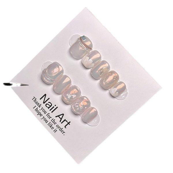 

Artificial Nail Mermaid Tail Manicure Wearable Nails Reusable Removable And L