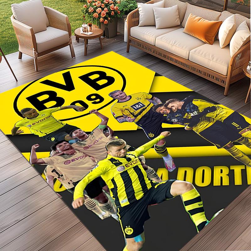 Alfombra Estampada Borussia Dortmund, Alfombra de Piso Lavable, Para Entrada Dormitorio Lavadero Oficina Estudio, Decoración del Hogar Regalo de Cumpleaños Navidad