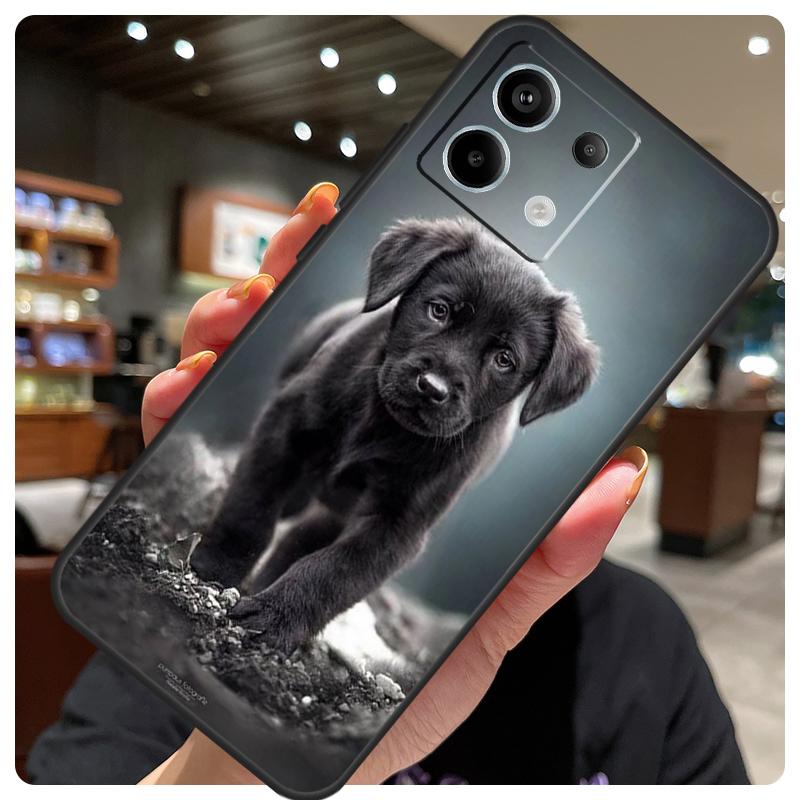 Black Labrador Dog Case For Xiaomi Redmi Note 13 12 9 10 11 14 15 Pro Plus Cover For Redmi 14C 10C 12C 13C 15 C