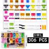 50-306 pcs Car Fuse Combination Kit Mini Small Medium Fuse Blade Type for Marine Automotive 2A 3A 5A 10A 15A 20A 25A 30A 35A Fuse Holders1