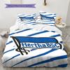 Hertha BSC Pattern Bedding,Quilt Set Quilt Cover Pillowcase Home Birthday Gift(1 * Duvet Cover + 2 * Pillowcase, Without Core)