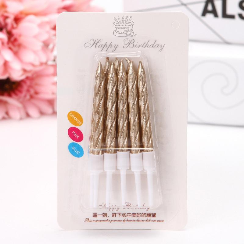 10pcs/Box Mini Threaded Style Decorative Holiday & Wedding Candles, For Dining Room, Proposal, Birthday, Graduation