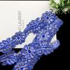 6cm Self-Adhesive Iron-On Floral Lace Strip with Colorful Sequins for Clothing Decoration