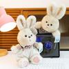 Retro Style Couple Rabbit Plush Toy Set Wedding Bedding Valentines Gift Home Decor - 35cm 50cm