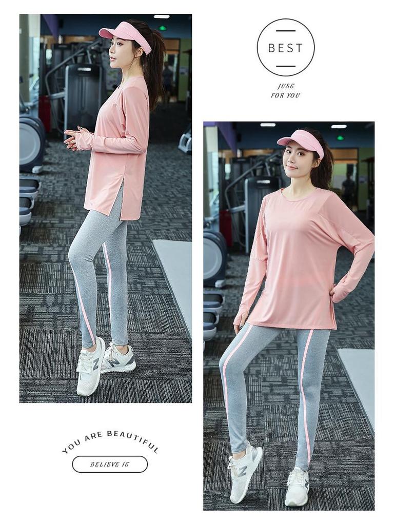 Plus Size Women's Quick Dry Long Sleeve Yoga Top - Autumn/Winter Loose Fit Fitness Shirt, Suitable for Running (200 Jin).
