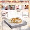 Jewelry Crafting Steel Block 4x4Inch Heat Treated Solid Metal Anvil Block for Jewelry Making and Metal Stamping