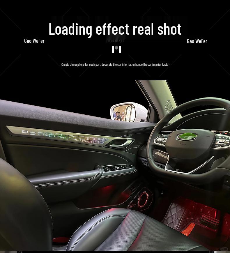 Compatible Ambient Light Replacement for Geely Boyue L/PRO/X/COOL Interior - Dynamic Flowing Design