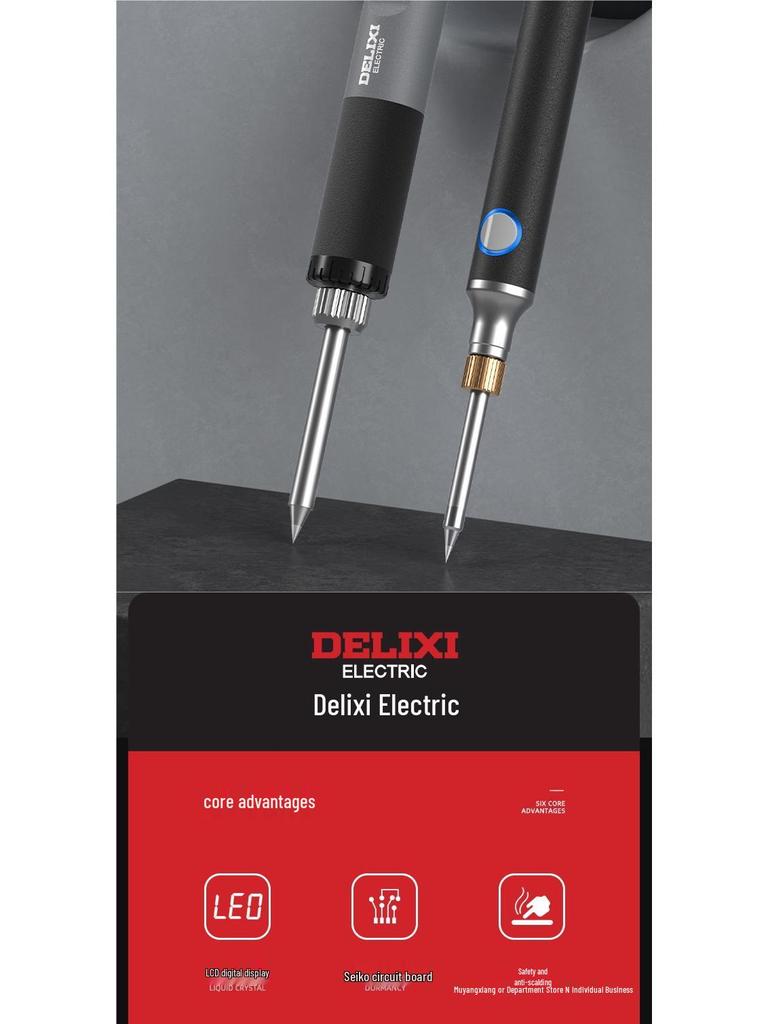 Delixi Electric Wireless USB Soldering Iron - Compact Household Repair Tool for Soldering and Welding