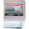 Letter Graphic Car Rearview Mirror Sticker