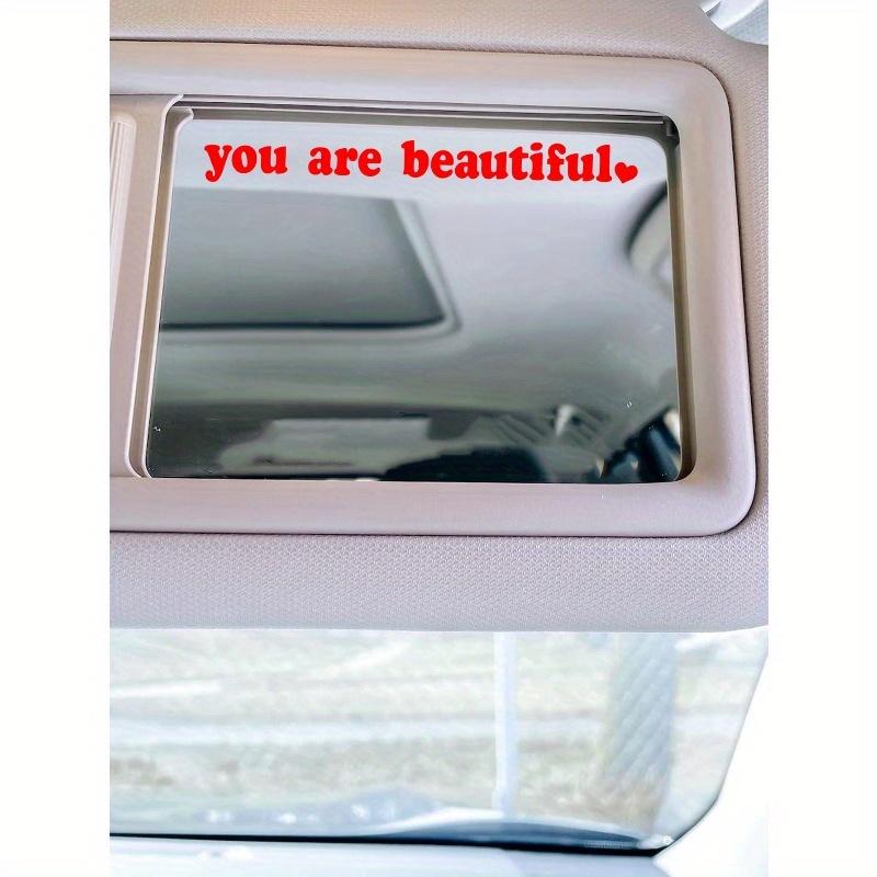 Letter Graphic Car Rearview Mirror Sticker