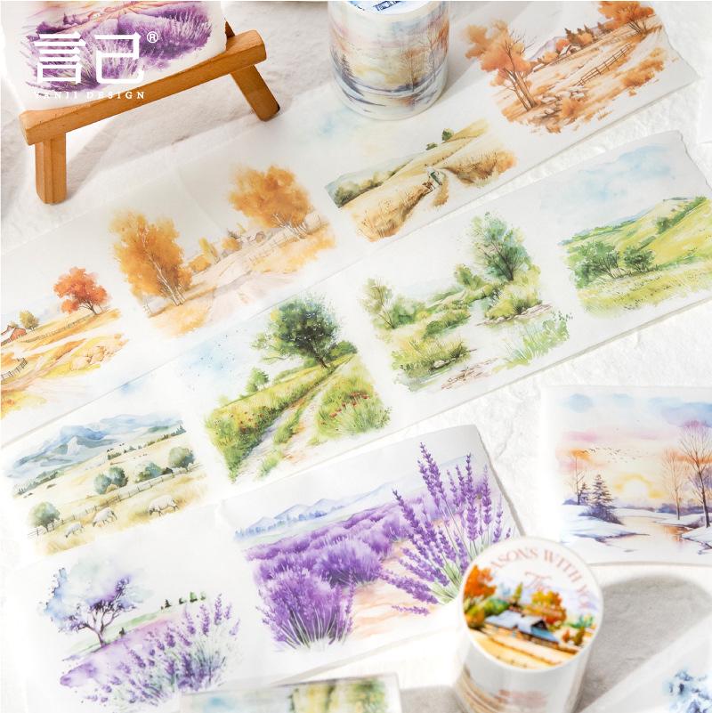 Yan Ji Four Seasons Scenery Washi Tape Collection - 4 Designs