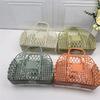 Plastic Bath Storage Basket Portable Hollow Out Quick Dry Bathroom Organizer for Home College Dorm Gym Shopping Use