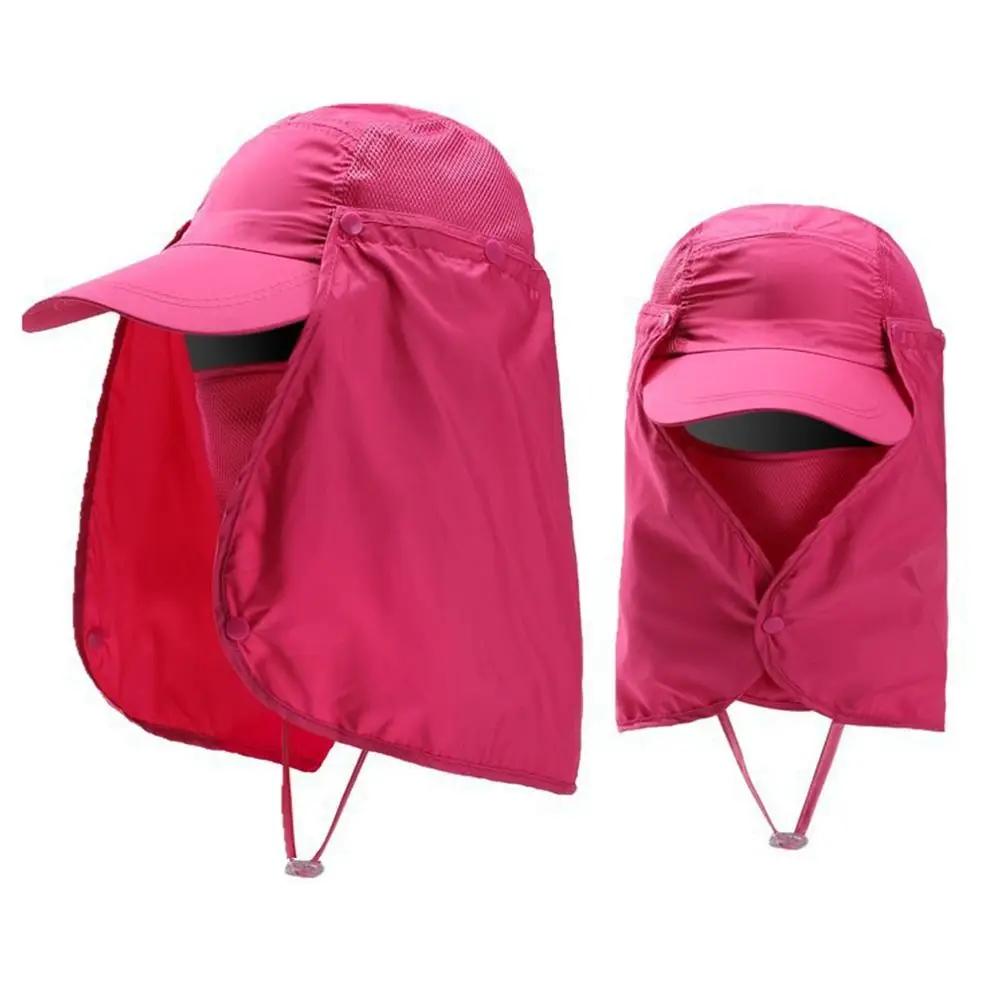 Outdoor UV Sun Protection Summer Fishing Sun Hat Breathable Neck Face Sunshade Hat Adjustable Fisherman Cap