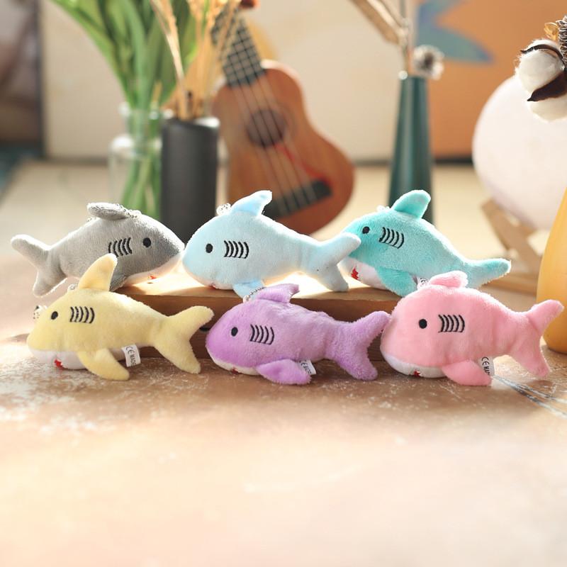 Shark Fun Plush Keychain Adorable Stuffed Animal Doll With Soft Crystal Fabric For Bags
