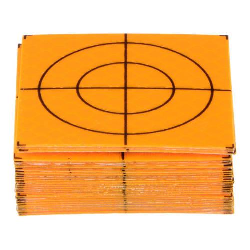 uxcell Survey Reflectors, 50mm Self-Adhesive Reflective Tape for Survey Marking, Orange, 30 Pieces