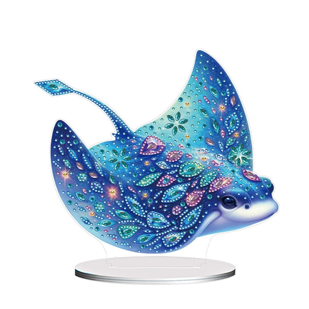 Acrylic Special Shape Peacock Diamond Painting Tabletop Ornaments Kit Diamond Painting Desktop Decorations for Home Office Decor