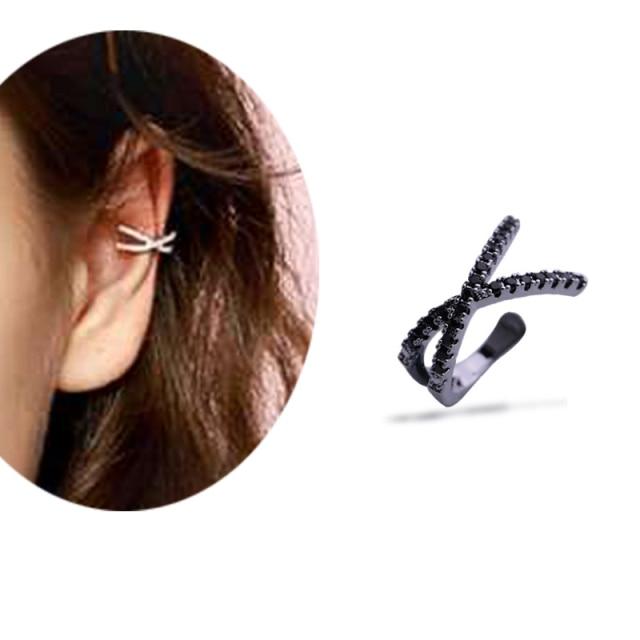 Plain Simple Star Women Shape Cubic Zircon Ear Cuff Charming Crystalline Clip On Earrings Earcuff Without Piercing Earrings Jewelry Giveaway