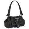 VIVIENNE WESTWOOD Hazel Treasure Iconic Sphere Pattern Detachable Shoulder Strap Pleated Detail Leather Shoulder Bag 4602000PWL00BXBLACKDARKSILVER