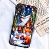 Christmas Cartoon Cat Art For Motorola G85 Edge 50 G24 G35 G14 G04 40 G72 G34 G G54 G13 G32 5G Black Phone Case