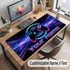 Neon Colorful Theme Customized Mouse Pad Personalized Print Name Text Desk Mat For Home Office Table Decor