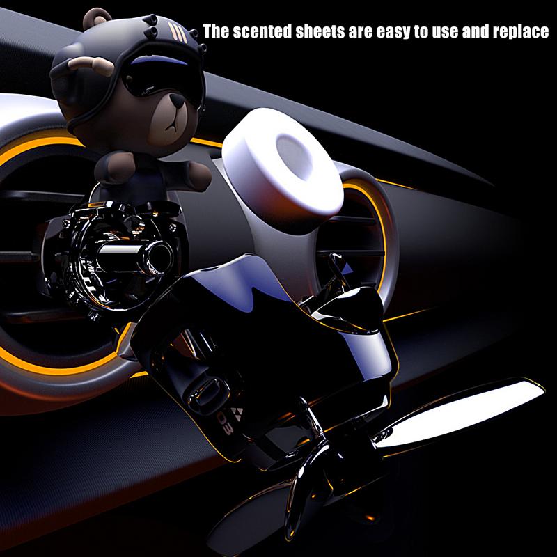 Car Diffuser Vent Clip Plane Rotating Aromatherapy Diffuser Cute Car Fragrance Vehicle Decoration Accessories