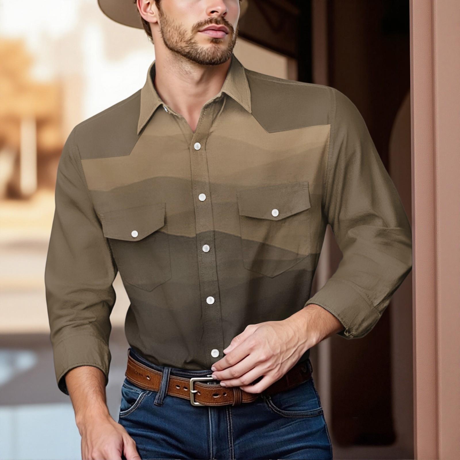 

Мужской модный топ кэжуал с короткими рукавами, лацканами и длиной до плеч L хаки