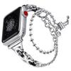 For Apple Watch Series 10 42mm/9 8 7 41mm/6 5 4 SE SE (2022) SE (2023) 40mm/3 2 1 38mm Zinc Alloy Wrist Strap Two Rows Bracelet Beads Smart Watch Band