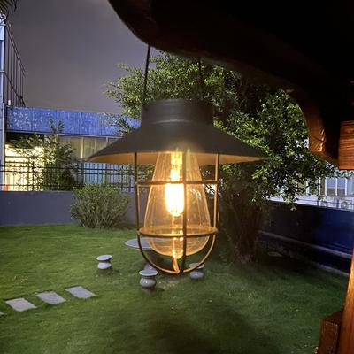 Solcelle Retro Udendørs Campinglampe Vintage Hængende Teltlanterne Vejsti Lys