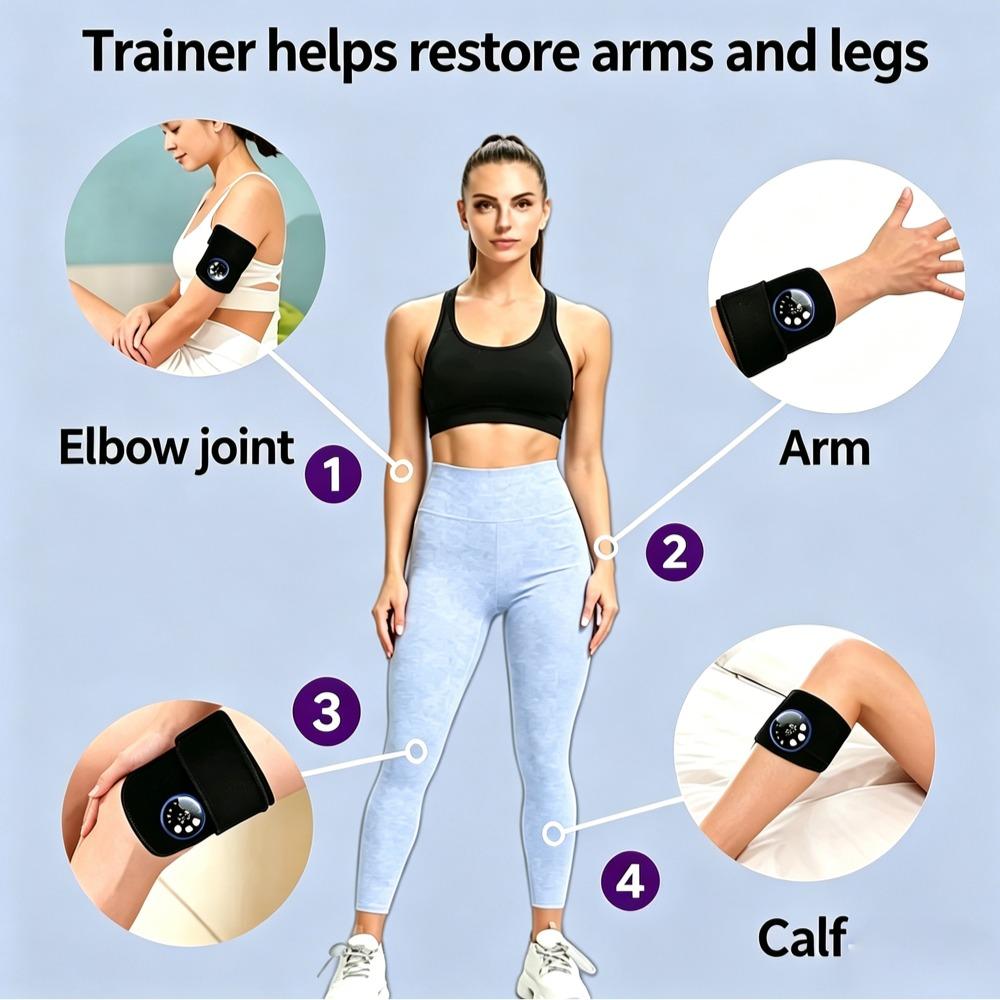 Smart Massage Device EMS Muscle Massager Stimulator for Arm Leg Electric Trainer USB Recharge Slimming Shaping Massager Weight Loss Fitness