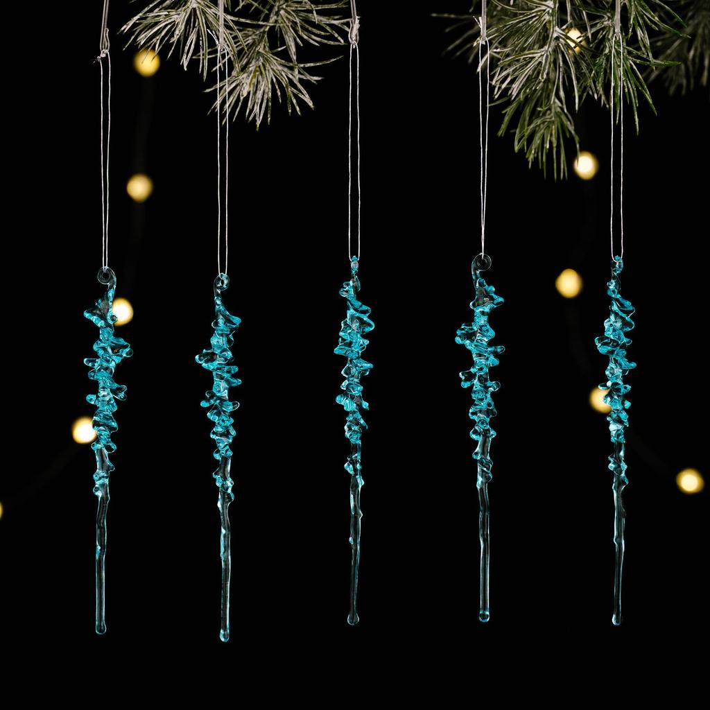 Eis Ling Acryl Eiszapfen Anhänger: Weihnachtsdekor Ornament