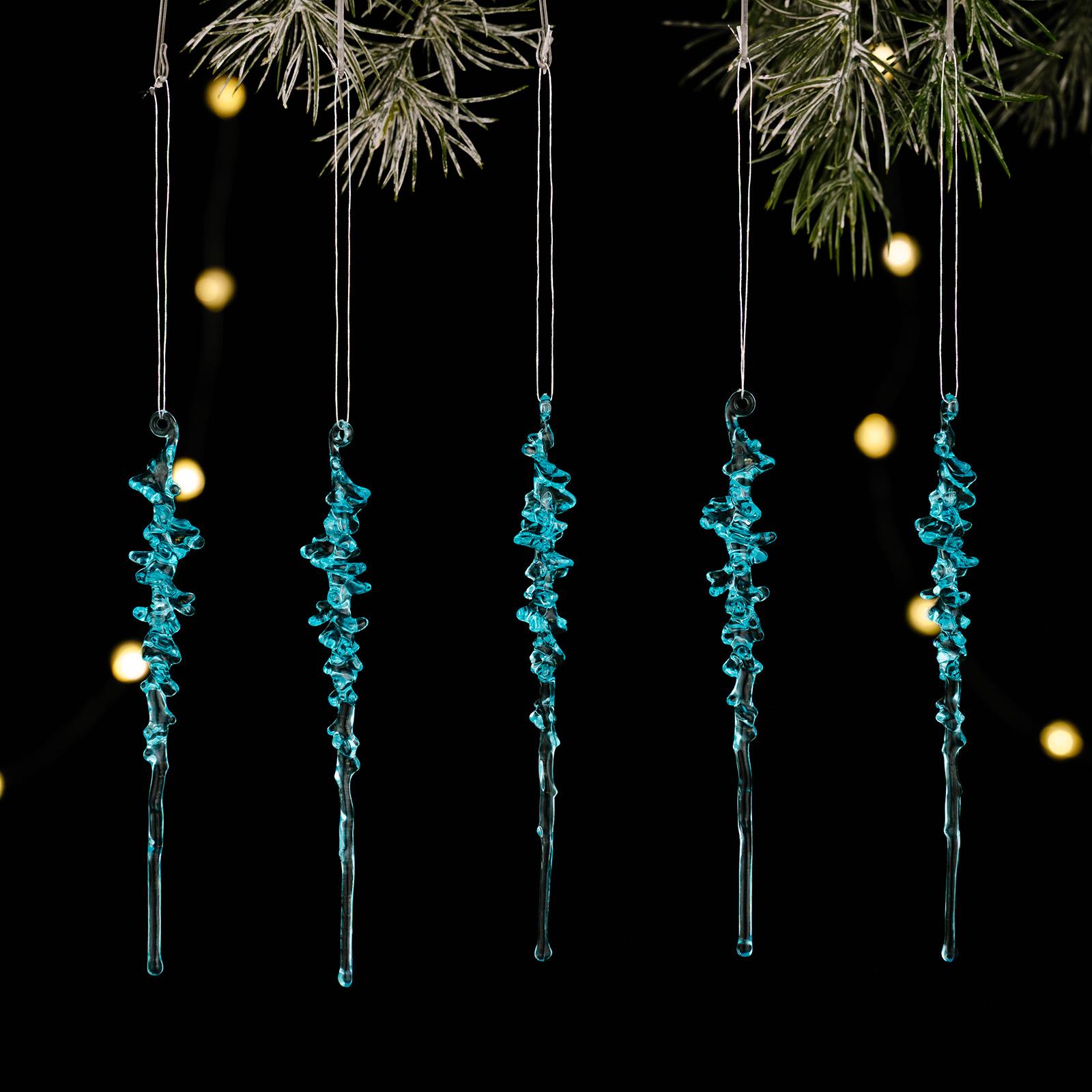 Подвеска Ice Ling из акрила в виде сосульки: Рождественский декор Орнамент