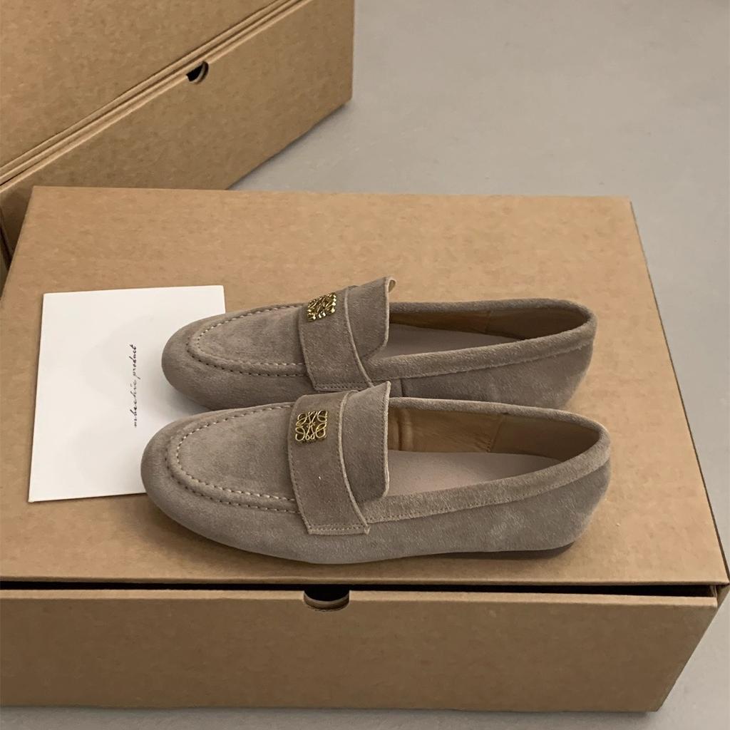 Casual versatile flat-soled loafers, one-pedal lazy shoes, soft-soled commuter shoes, Doudou shoes