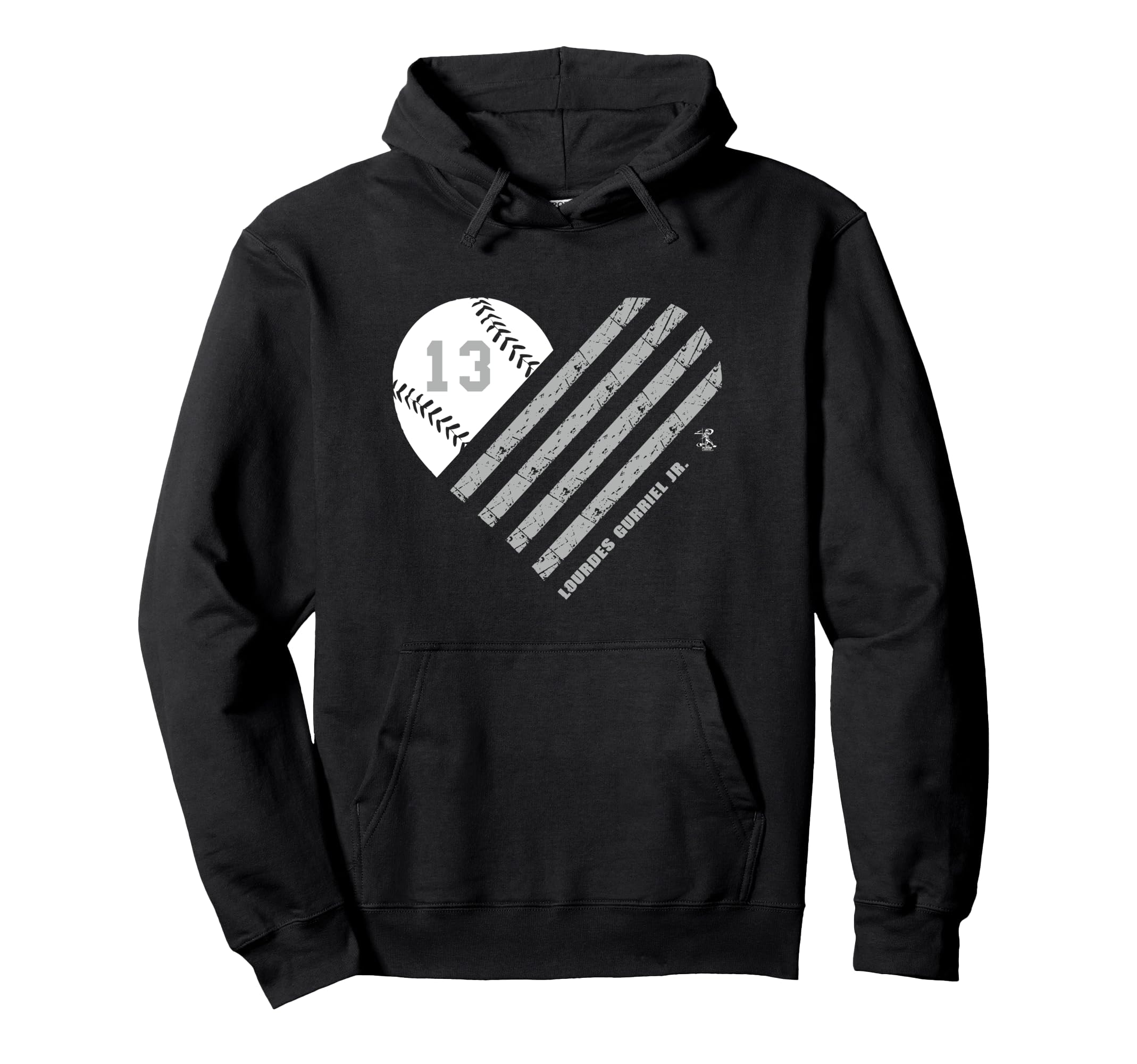 

Lourdes Gurriel Jr. Baseball Striped Heart Game Day Hoodie