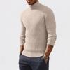 Men's High Neck Knit Sweater Casual Pullover Base Layer
