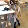 Long Sweater Dress Over Knee Women Autumn/Winter Matching Coat High Neck Knitted Dress Medium Long Underlay Long Dress Female