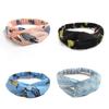 Fashion Women Chiffon Elastic Twist Cross Knotted Headband Hair Band Yoga Turban