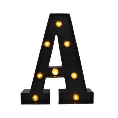 LED Marquee Letter Light Illuminato Nero Up Alphabet Sign per Decorazione Decor